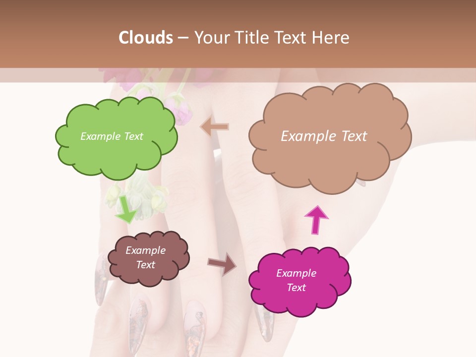 White Clean Flower PowerPoint Template