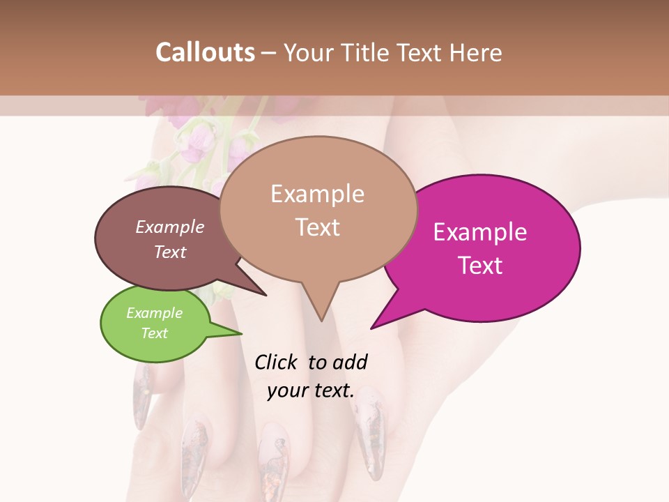 White Clean Flower PowerPoint Template