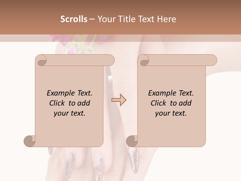 White Clean Flower PowerPoint Template