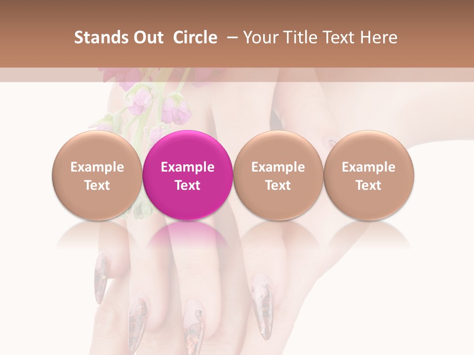 White Clean Flower PowerPoint Template