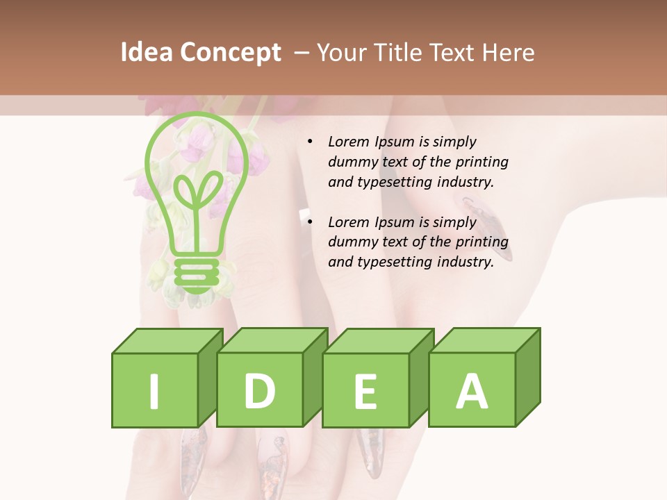 White Clean Flower PowerPoint Template