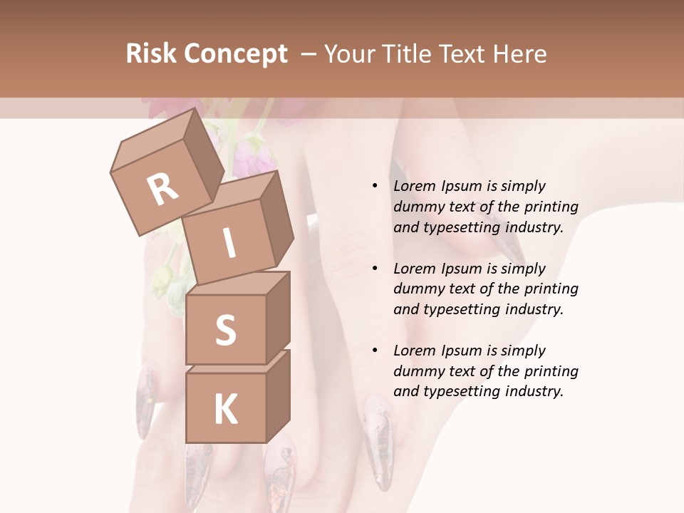 White Clean Flower PowerPoint Template