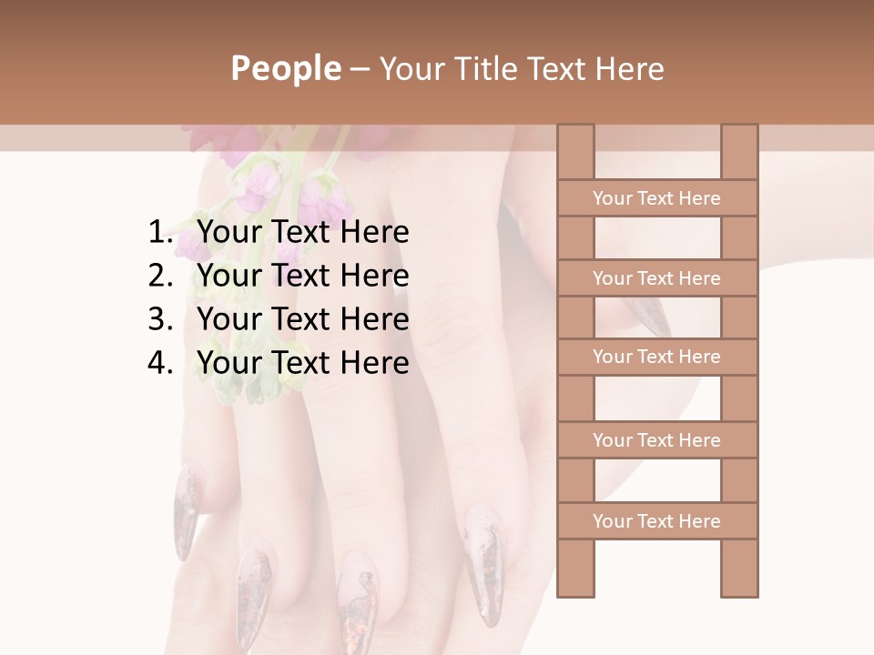 White Clean Flower PowerPoint Template