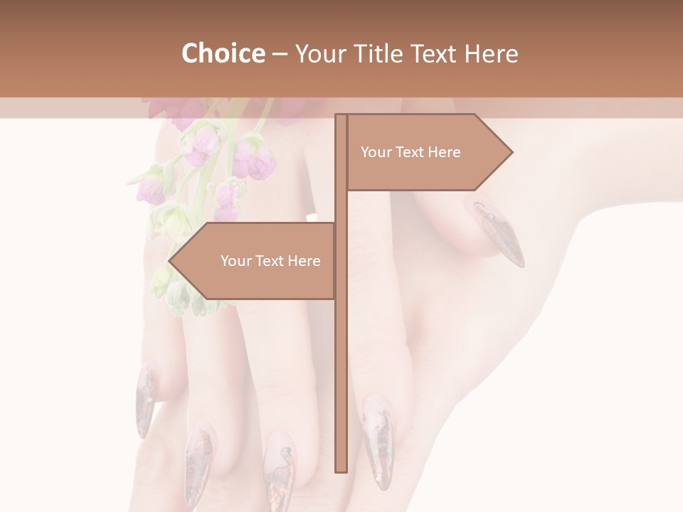 White Clean Flower PowerPoint Template