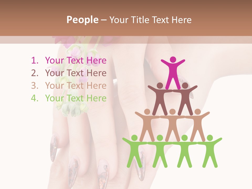 White Clean Flower PowerPoint Template