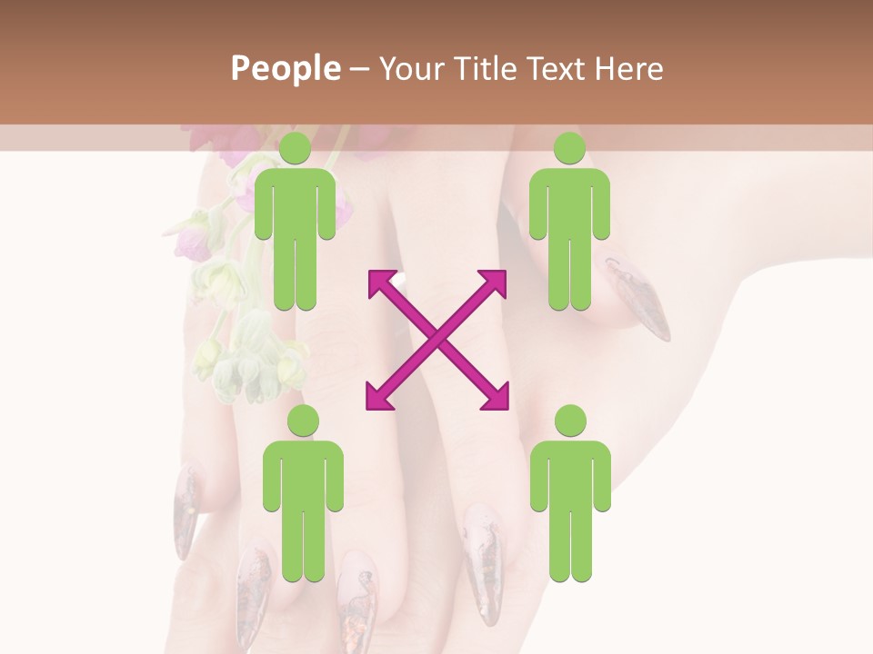 White Clean Flower PowerPoint Template