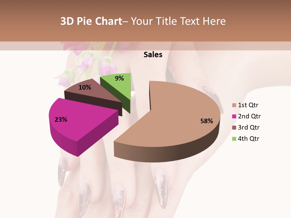 White Clean Flower PowerPoint Template