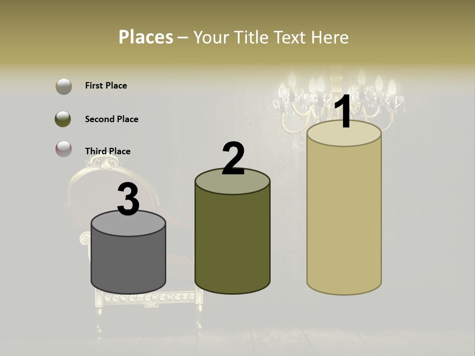 Stylish Pattern Gold PowerPoint Template