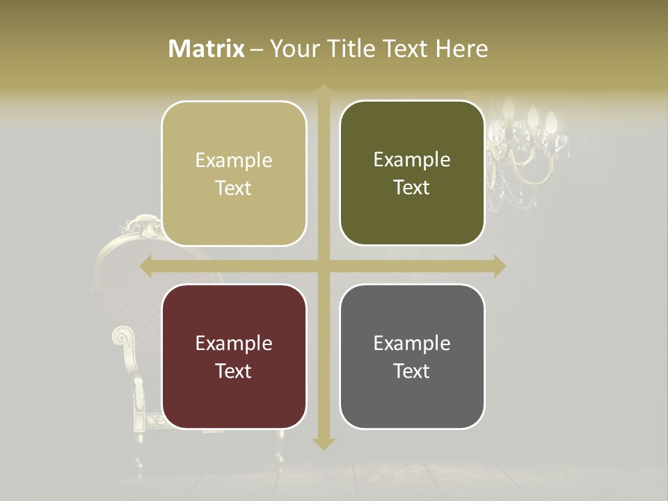 Stylish Pattern Gold PowerPoint Template