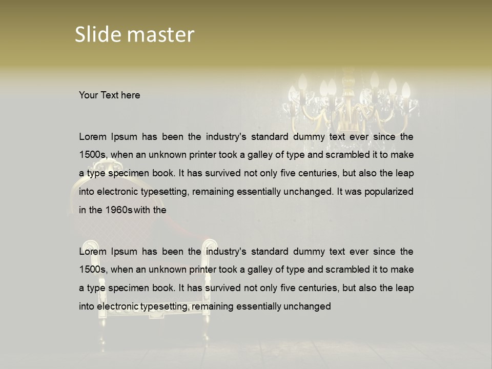Stylish Pattern Gold PowerPoint Template
