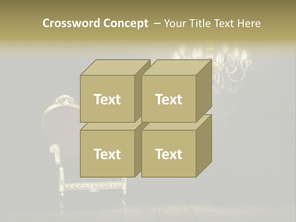 Stylish Pattern Gold PowerPoint Template