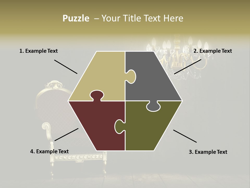 Stylish Pattern Gold PowerPoint Template