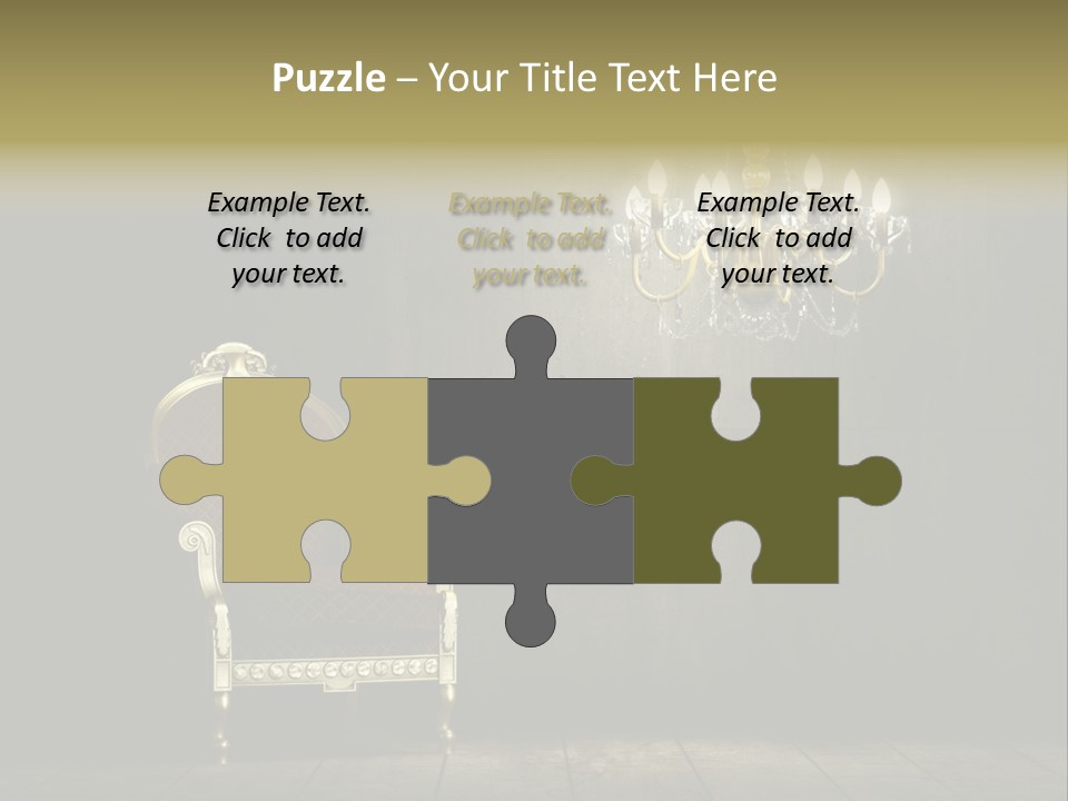 Stylish Pattern Gold PowerPoint Template