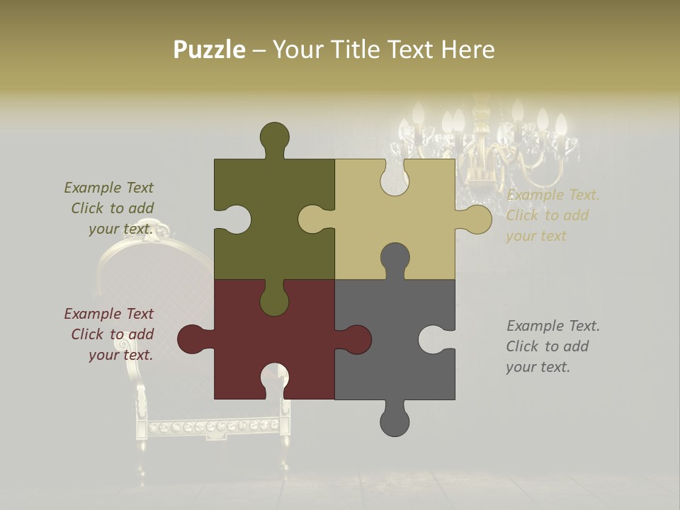 Stylish Pattern Gold PowerPoint Template