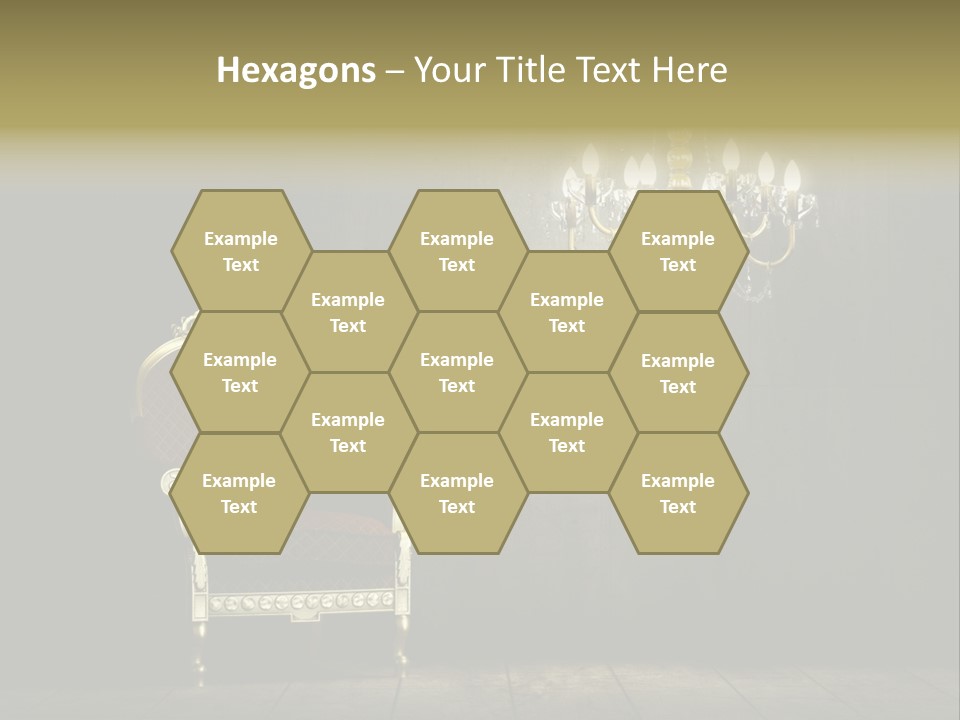 Stylish Pattern Gold PowerPoint Template