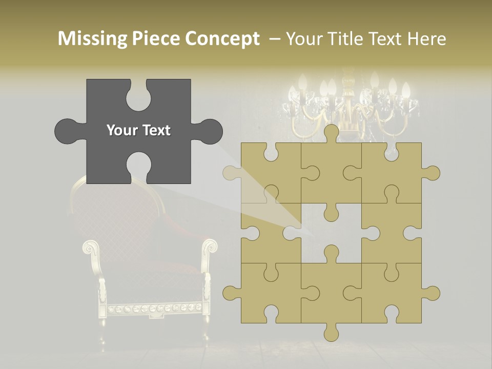 Stylish Pattern Gold PowerPoint Template