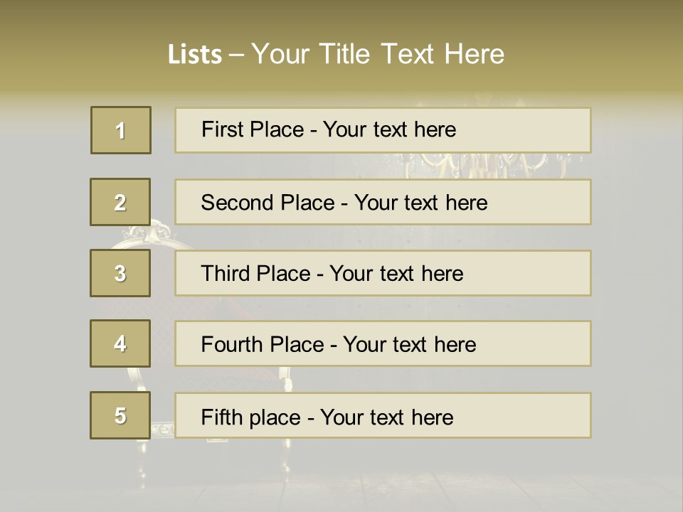 Stylish Pattern Gold PowerPoint Template
