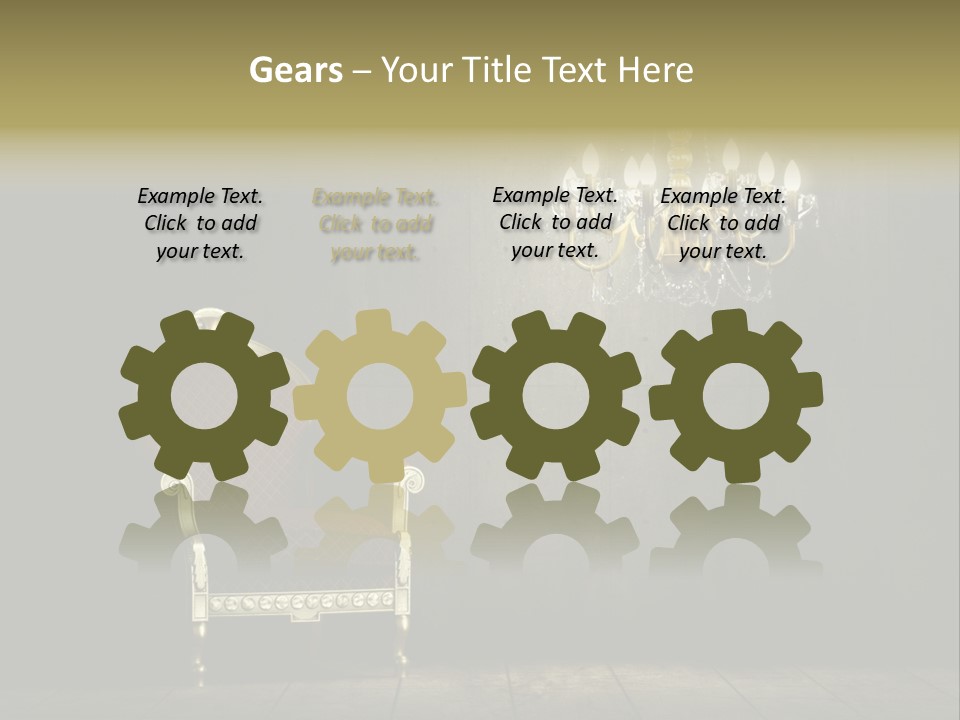 Stylish Pattern Gold PowerPoint Template