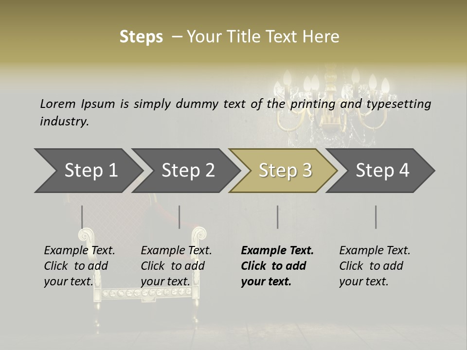 Stylish Pattern Gold PowerPoint Template