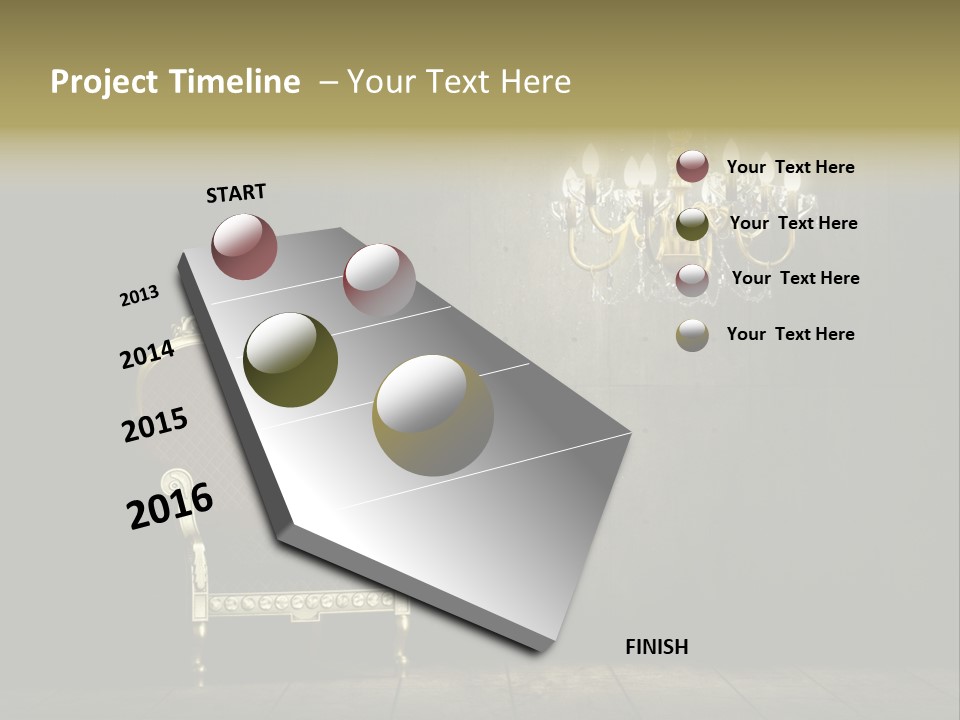 Stylish Pattern Gold PowerPoint Template
