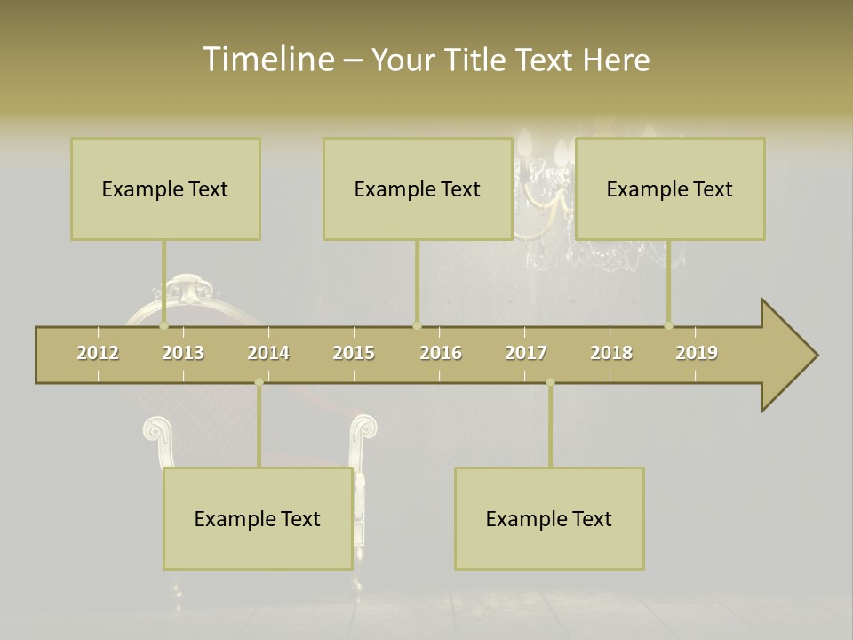 Stylish Pattern Gold PowerPoint Template