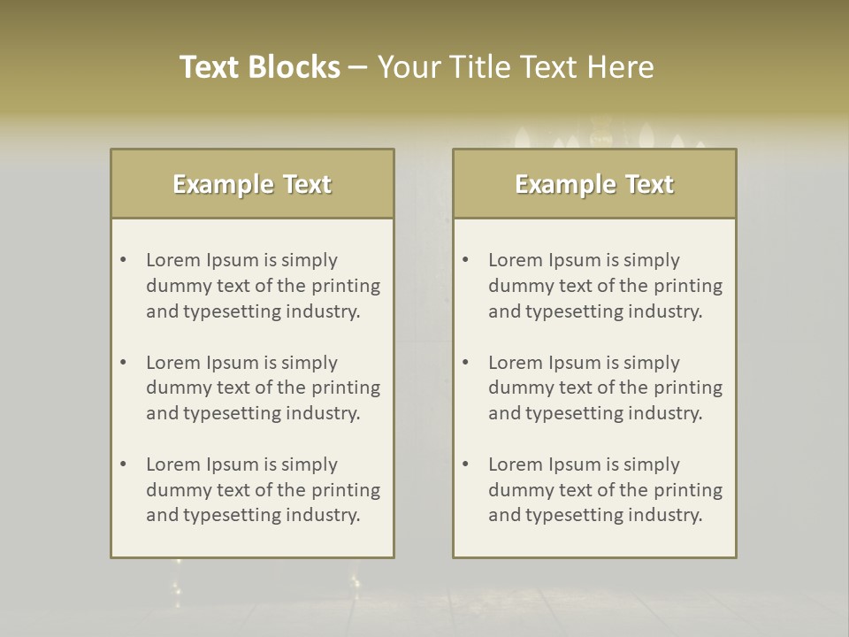 Stylish Pattern Gold PowerPoint Template