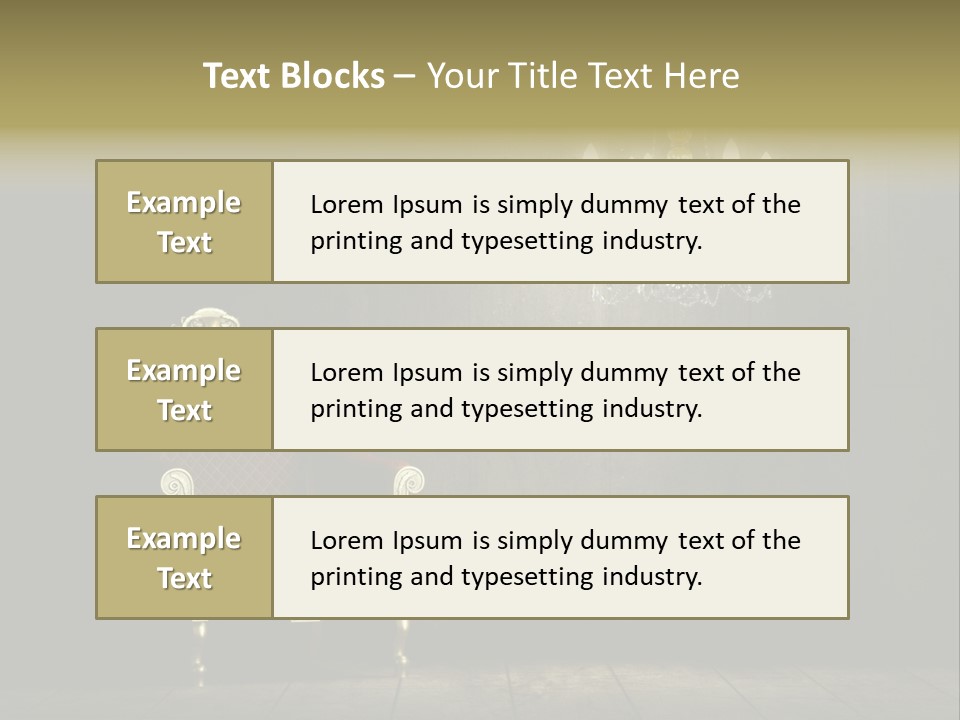 Stylish Pattern Gold PowerPoint Template