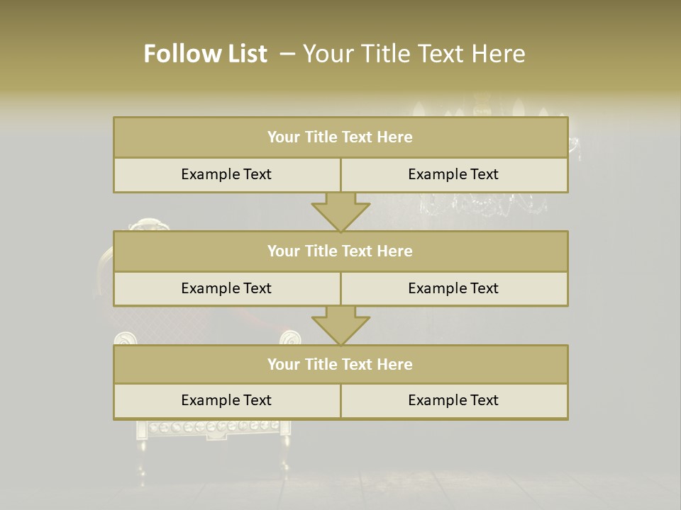 Stylish Pattern Gold PowerPoint Template