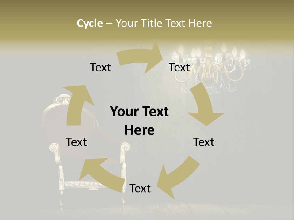 Stylish Pattern Gold PowerPoint Template