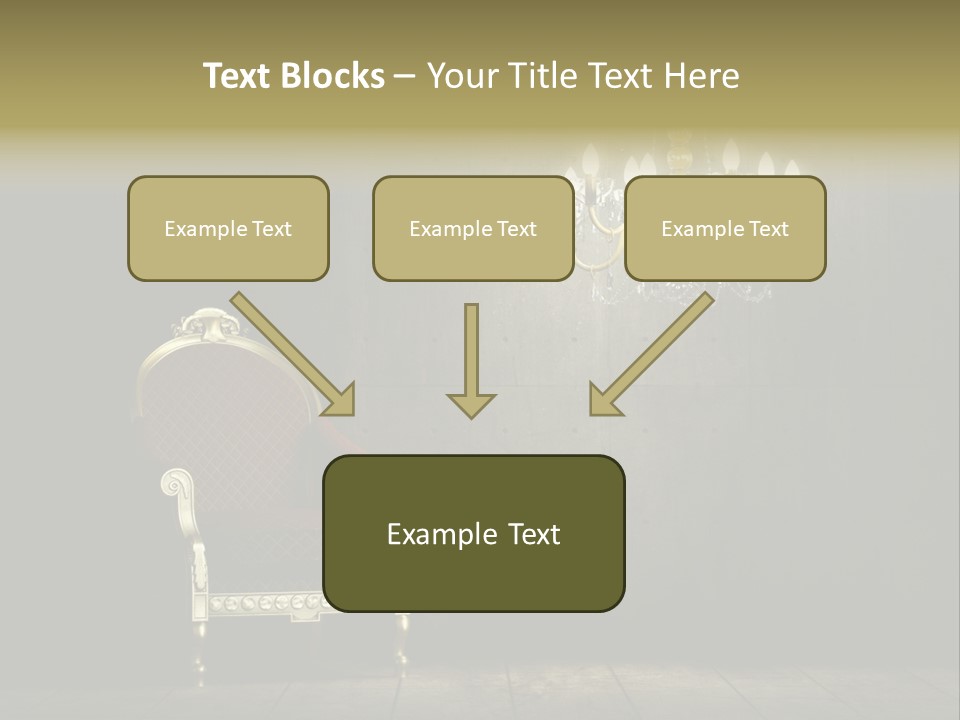 Stylish Pattern Gold PowerPoint Template