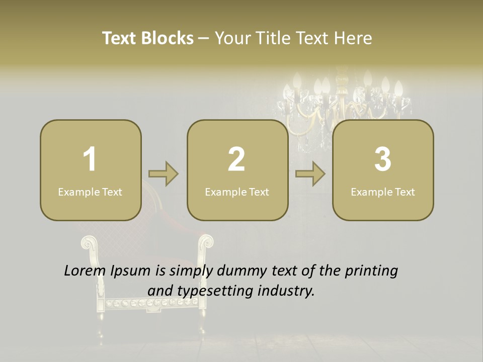 Stylish Pattern Gold PowerPoint Template