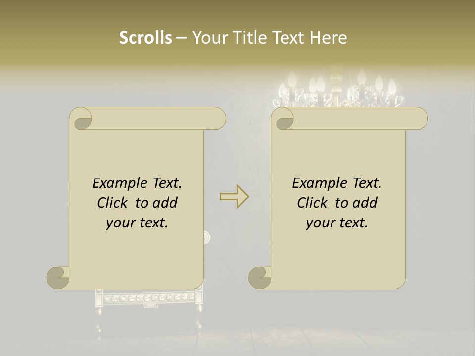 Stylish Pattern Gold PowerPoint Template