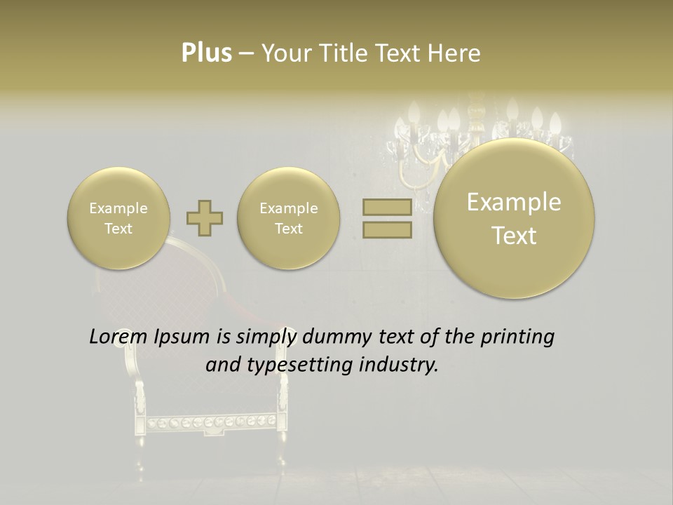 Stylish Pattern Gold PowerPoint Template