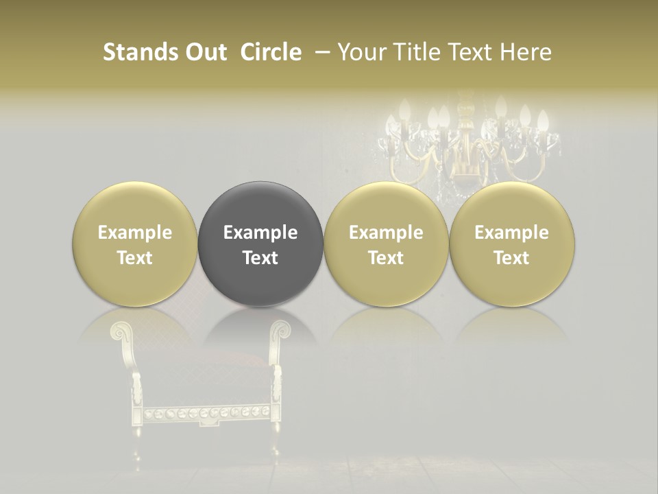 Stylish Pattern Gold PowerPoint Template