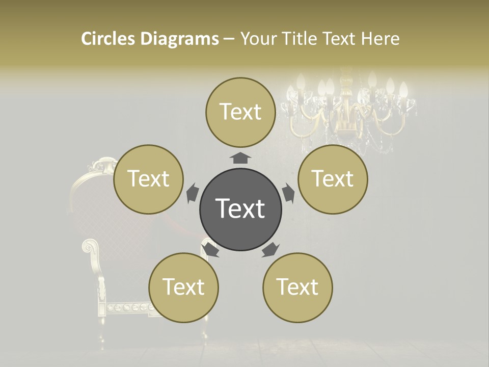 Stylish Pattern Gold PowerPoint Template