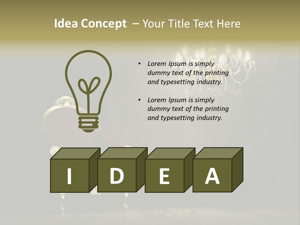 Stylish Pattern Gold PowerPoint Template