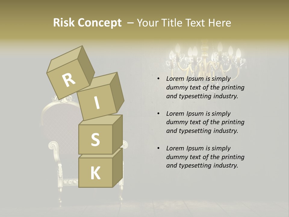 Stylish Pattern Gold PowerPoint Template