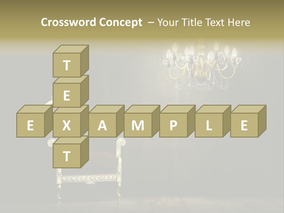 Stylish Pattern Gold PowerPoint Template