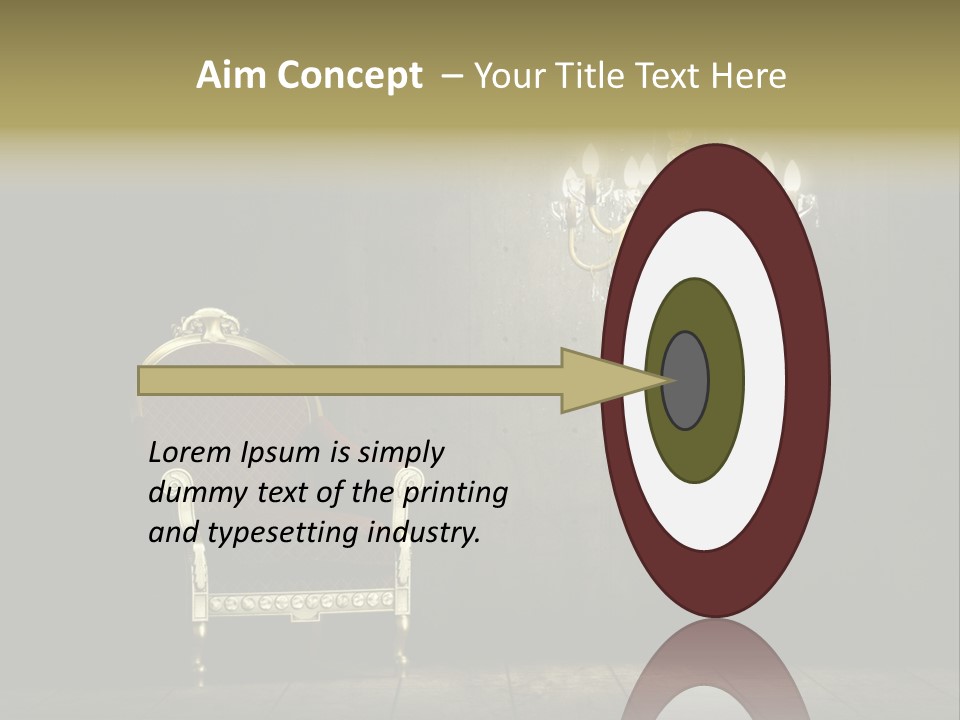 Stylish Pattern Gold PowerPoint Template