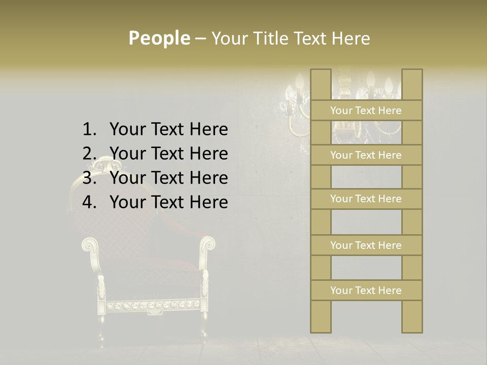 Stylish Pattern Gold PowerPoint Template