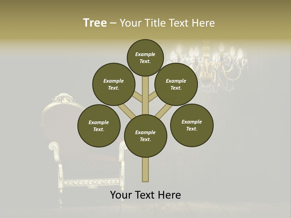 Stylish Pattern Gold PowerPoint Template