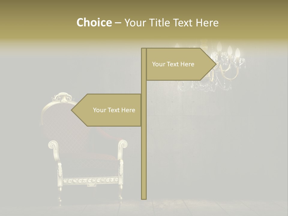 Stylish Pattern Gold PowerPoint Template