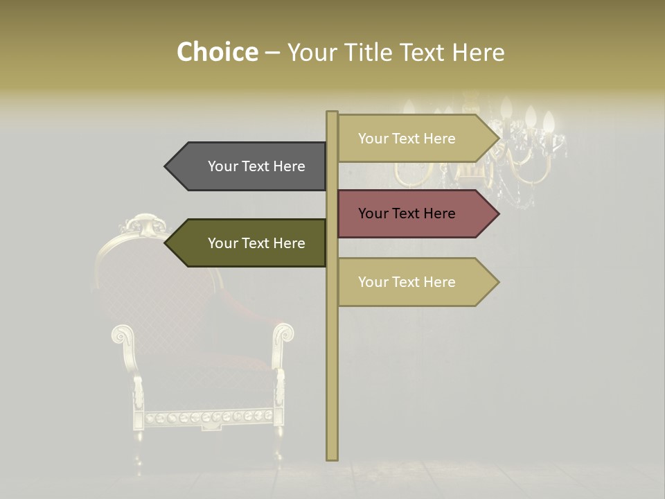 Stylish Pattern Gold PowerPoint Template