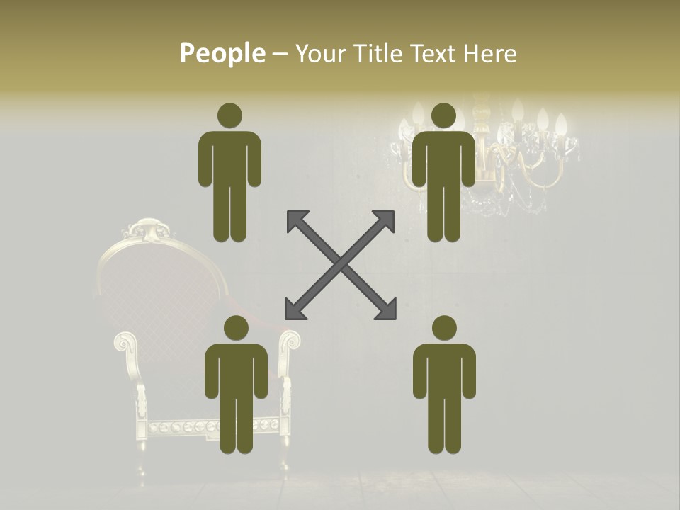 Stylish Pattern Gold PowerPoint Template