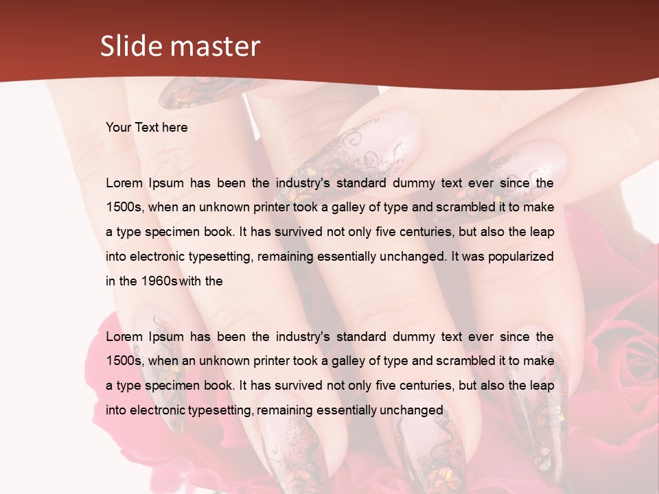 Purity French Nail PowerPoint Template