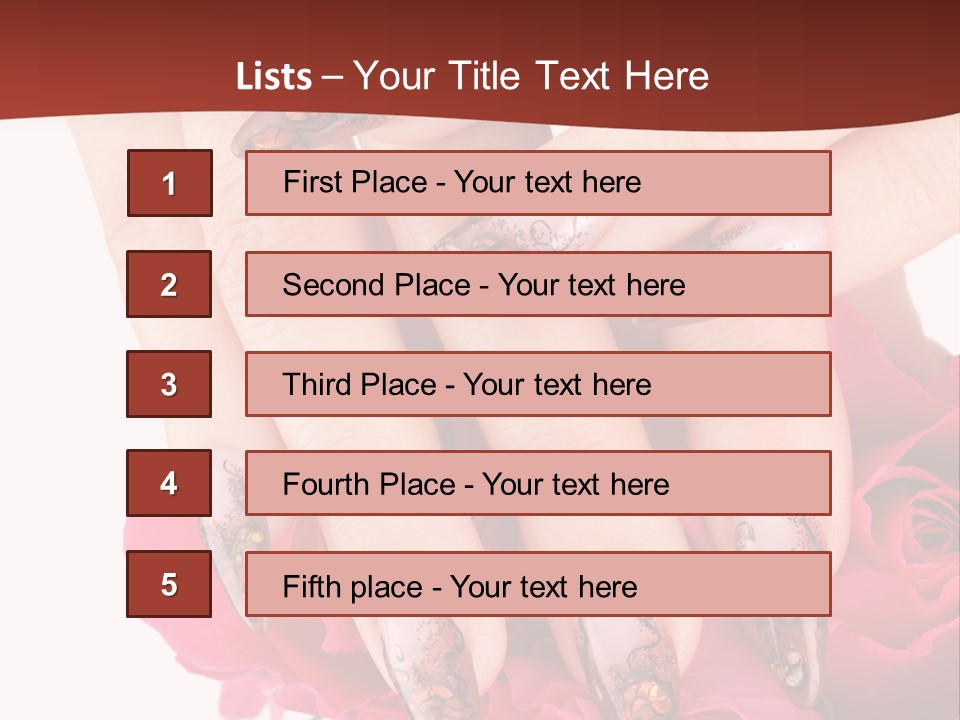 Purity French Nail PowerPoint Template
