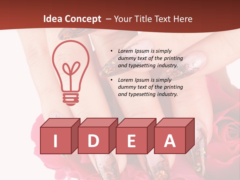 Purity French Nail PowerPoint Template