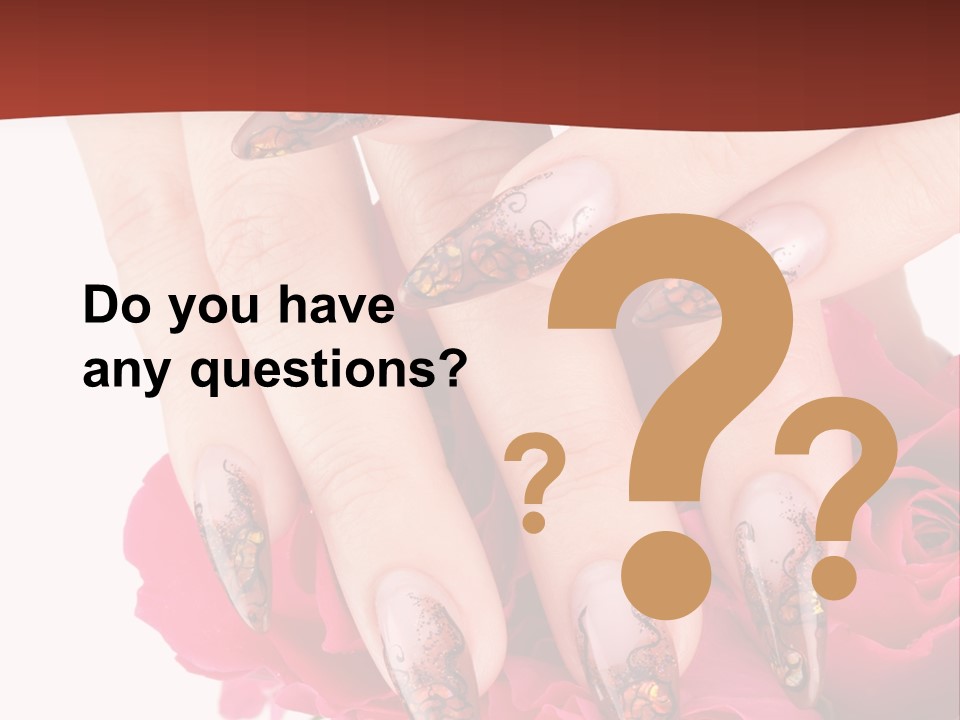 Purity French Nail PowerPoint Template