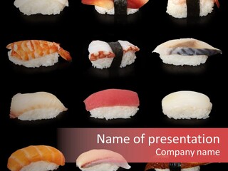 Yellow Salmon Soy PowerPoint Template