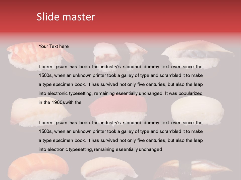 Yellow Salmon Soy PowerPoint Template